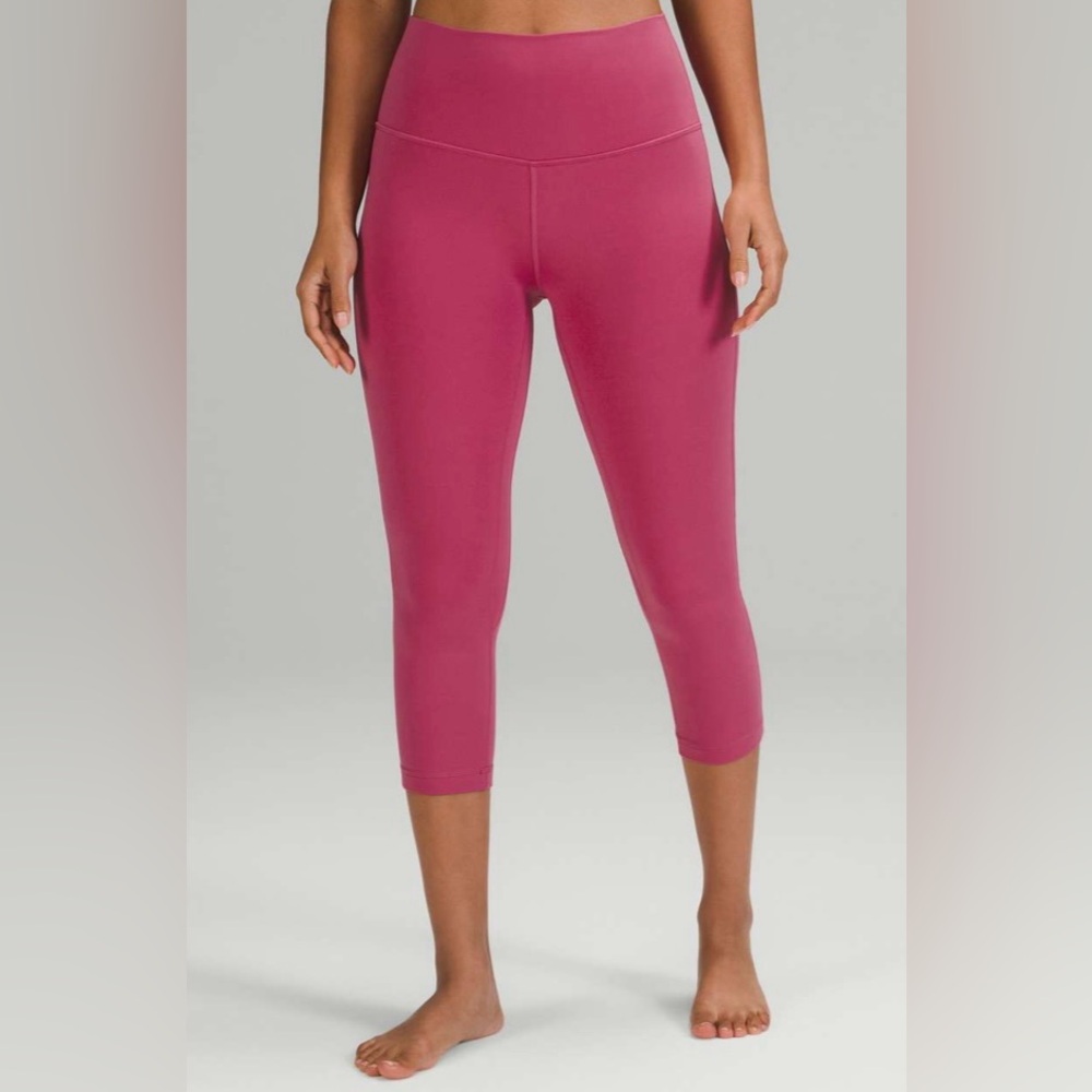 Lululemon Align High Rise Crop 21” Pink Lychee Size 8 - Picture 2 of 11
